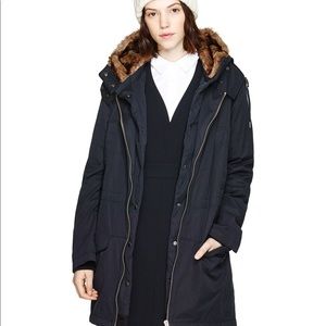 Aritzia TNA Vanda navy winter parka